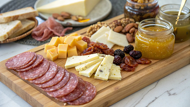 cheese and cured meat platters for Christmas holidays