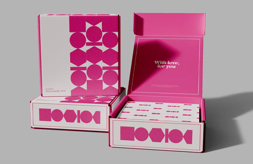 food packaging and design: contrast, box. Example 1