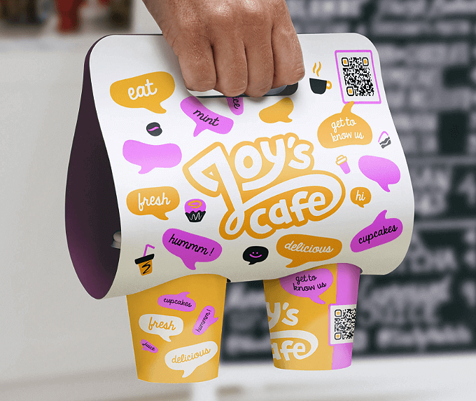 food packaging and design: qr code. Example 2